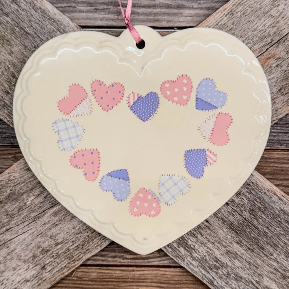 1986 Treasure Craft, Aunti Em Collection, Heart Trivet, Wall/Tabletop Decor
